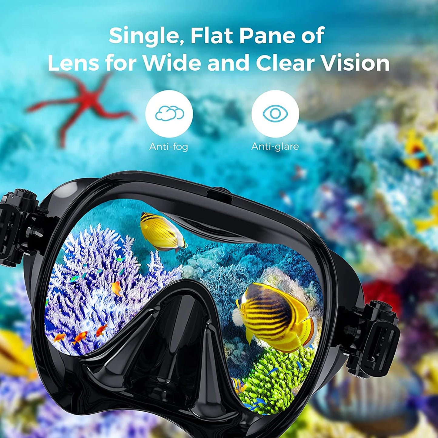 Scuba Mask Snorkel Tube Set Diving Mask Anti-Fog Swimming Snorkeling Goggles with Mount For GoPro Underwater Sports Camera