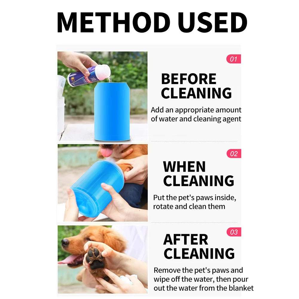 NEW Arrivals Pet Foot Washing Cup - Soft Silicone Bristles, Deep Cleaning, Convenient and Fast, Suitable for Cats and Dogs, Dog Paw Cleaner -Pets Cleaning Supplies