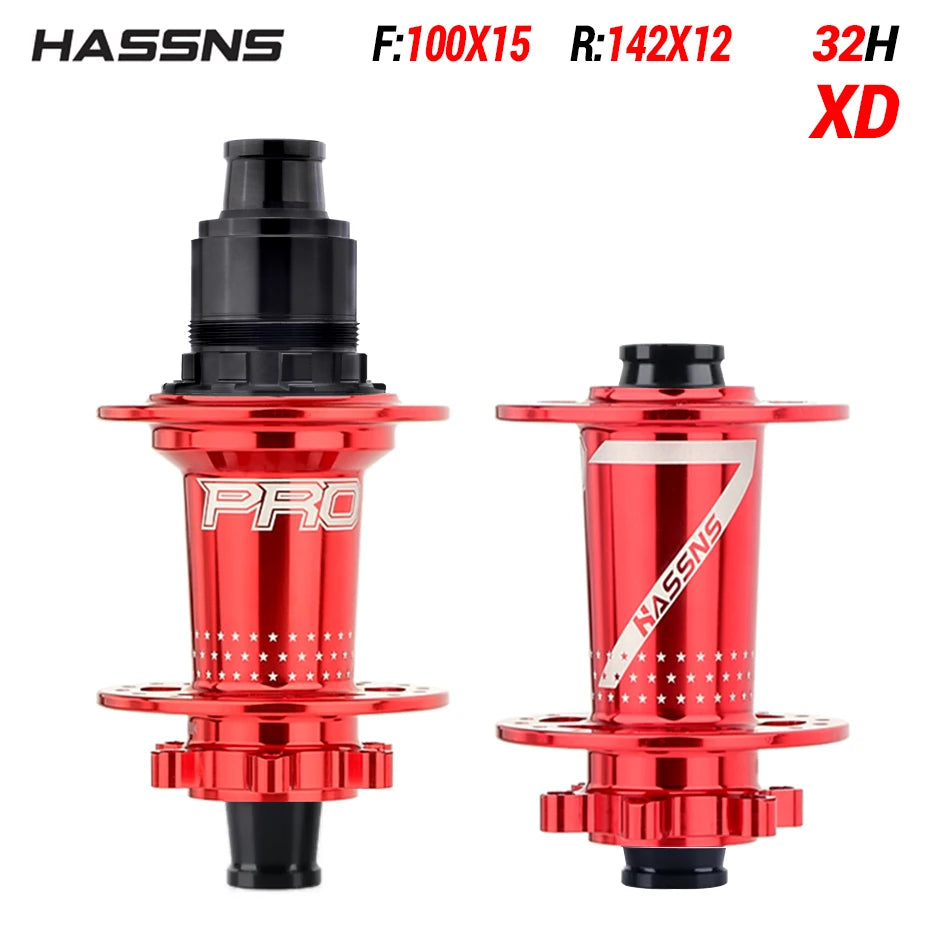 NEW Arrivals PRO7 Bicycle Hub 24/32Holes J-Bend Spokes THRU Axle 12X142 HG/XD/MS 4Pcs Set Sealed Bearing for SHIMANO Mountain Bike Road Racing Bikes Freehub Bicycle Accessories