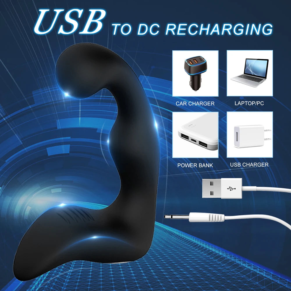 Male Prostate Massager G Spot Vibrator Women Silicone Anus Plugs Stimulation Man Anal Butt Plug Vibrating Dildo Couple Sex Toy