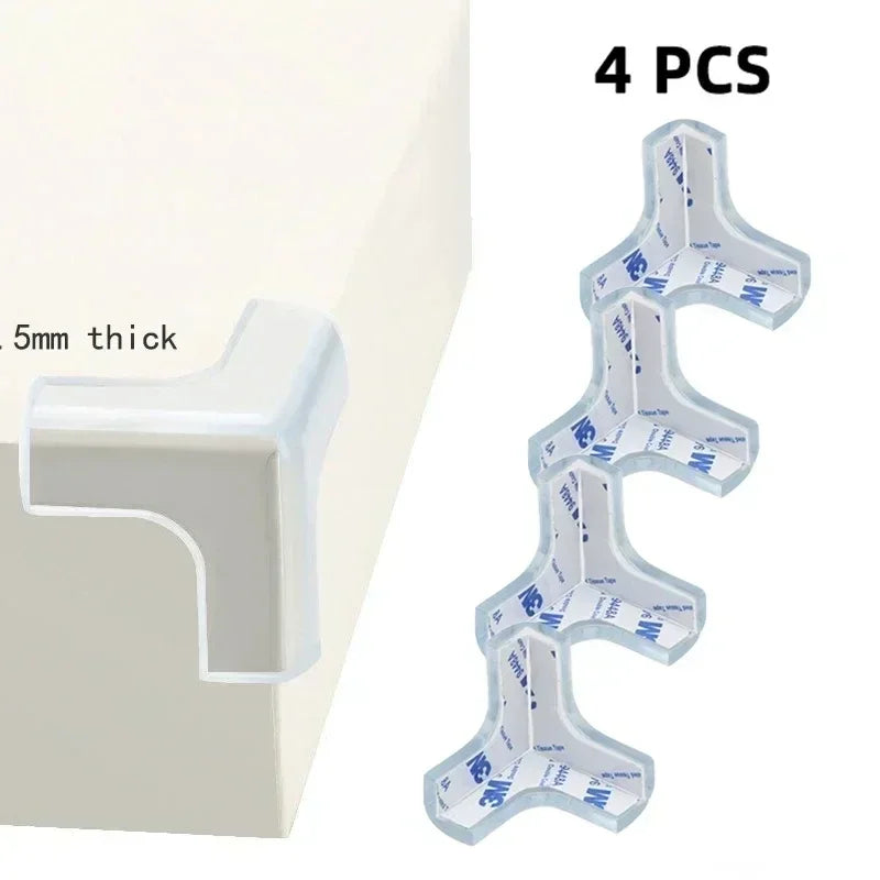 NEW Arrivals 1OPCS Corner Guards Set + 3M Transparent PVC Baby Protection Strip with Double-Sided Tape Anti-Bumb Kid Safety Table Edge Furniture Guard Corner L Protectors