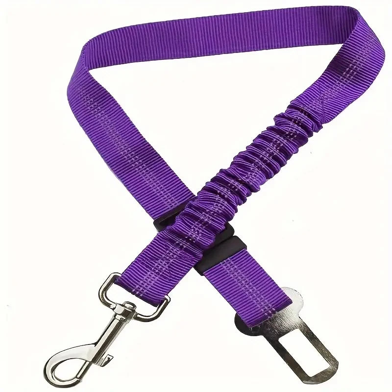 NEW Arrivals Reflective Dog Seat Belt - Adjustable and Durable Harness with Bungee Fabric Belt for Safe and Secure Car Travel Dogs Safety Accessories Pets Supplies