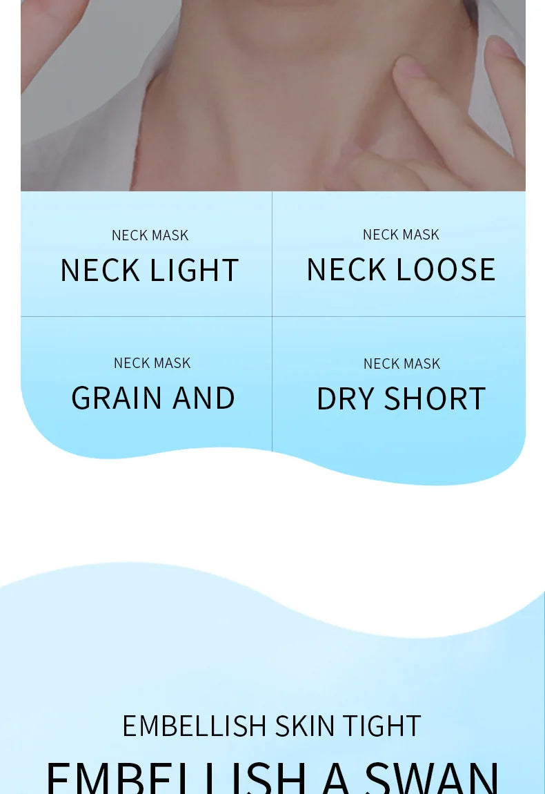 NEW 10PCS Set Korean Hyaluronic Acid Neck Mask Collagen Firming Neck Masks Nourishing Brighten Moisturizing Necks Women Beauty Korean Skin Care Products