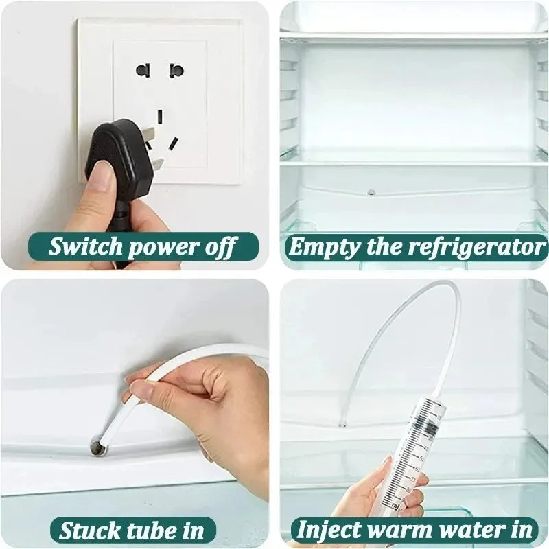 NEW 5PCS Set Refrigerator Drain Hole Clog Remover Fridge Hole Brush Water Outlet Cleaner for Household Clean Dredge Cleaning Tools