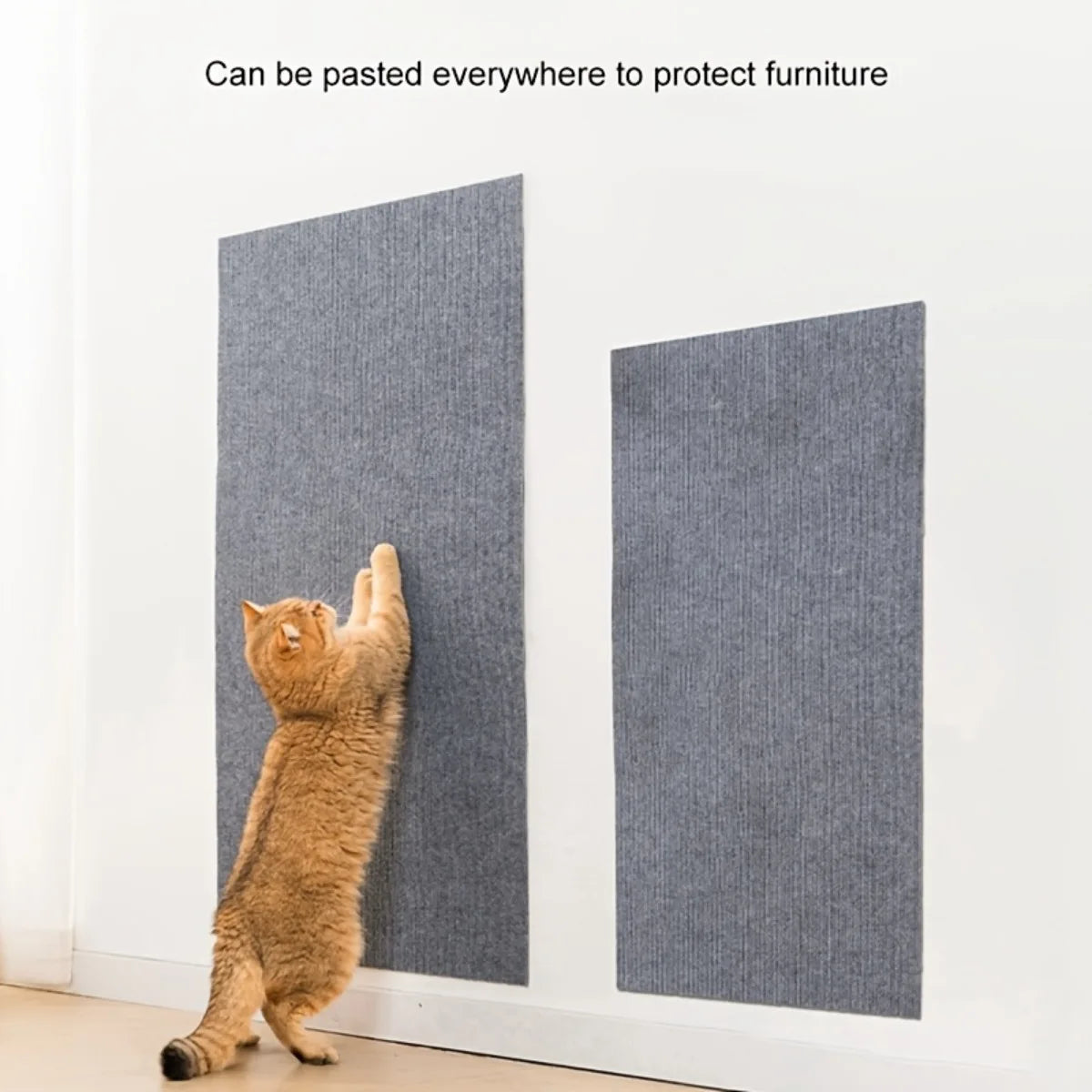 1 Piece of Self-Adhesive Cat Scratching Pad, Wear-Resistant Corner Pad, Multifunctional Self-Adhesive Carpet, Cat Climbing Frame, Cat Scratching Board, Stair Pad, Durable Furniture Protective Cover, Cuttable Sofa, Chair and C