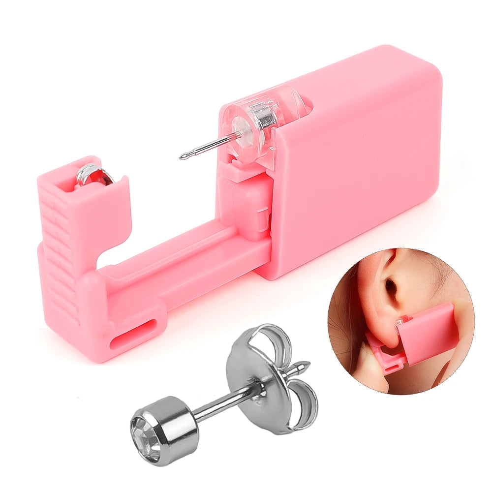 NEW Arrivals 4PCS Set Disposable Safe Painless Ear Piercing Healthy Sterile Puncture Tool Without Inflammation for Earring Ear Piercing Gun Set