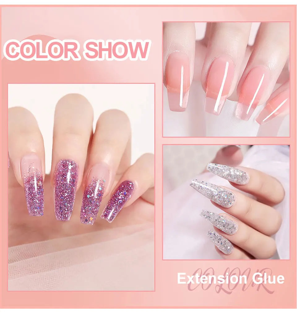 Poly UV Gel Kit All for Manicure Gel Nail Extension Set Slip Solution Builder Acrylic Gel Polish Nail Art Tool Design Fingertips