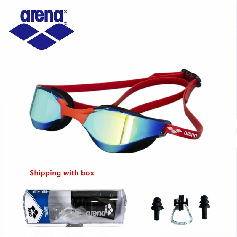 NEW Arrivals 2PCS Set 100% Original ARENA Professional Swimming Racing Goggles High-Definition 7 Colors Waterproof Anti-Fog UV400 Competition Training Swimming Top Quality Goggles