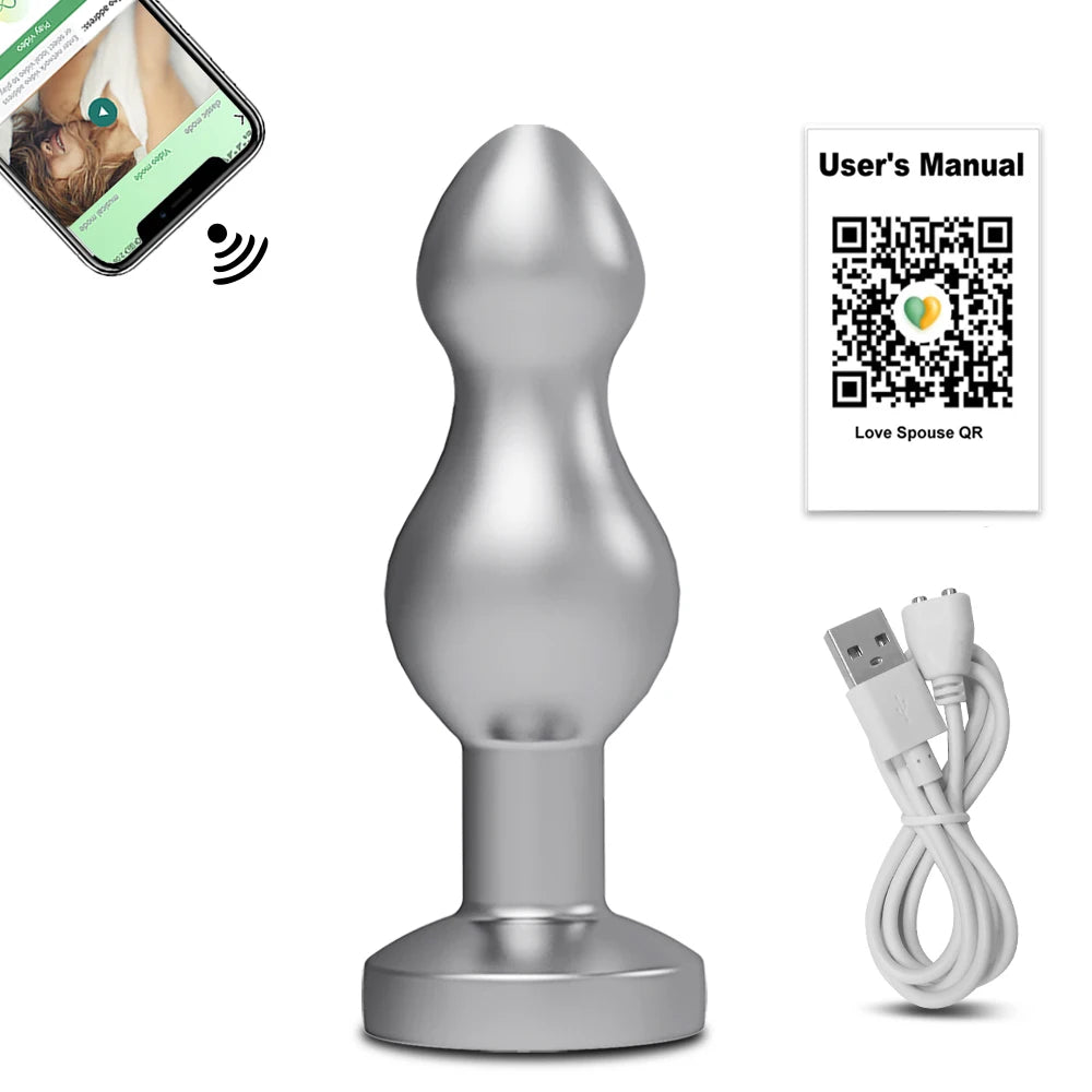 NEW Arrivals Women Gay Bluetooth APP Control Anal Plug Vibrator Wireless Remote Control Butt Plug Prostate Massager Anal Trainer Sex Toys for Women Men Adult Sex Toys Store Supplies