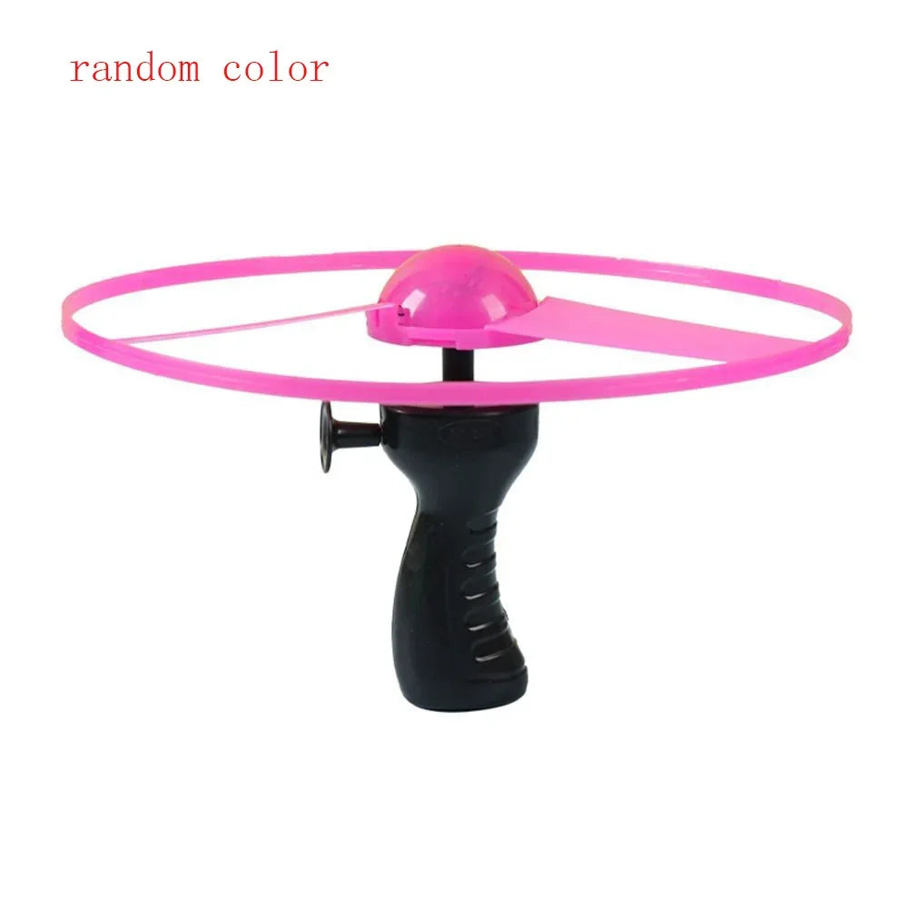 NEW Luminous Flying Disc Propeller Toys for Children Adults LED Lighting Pull String Flying UFO Toy Spinning Top Outdoor Game Sports Toy Gift