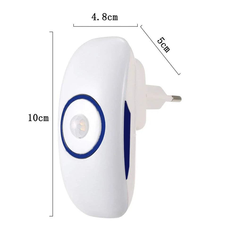 NEW Arrivals Smart Night Light PIR Motion Sensor Control Cold White Body Induction Mini Lamp Plug-In for Bedroom Living Room Stair Kitchen Home Lighting Accessories