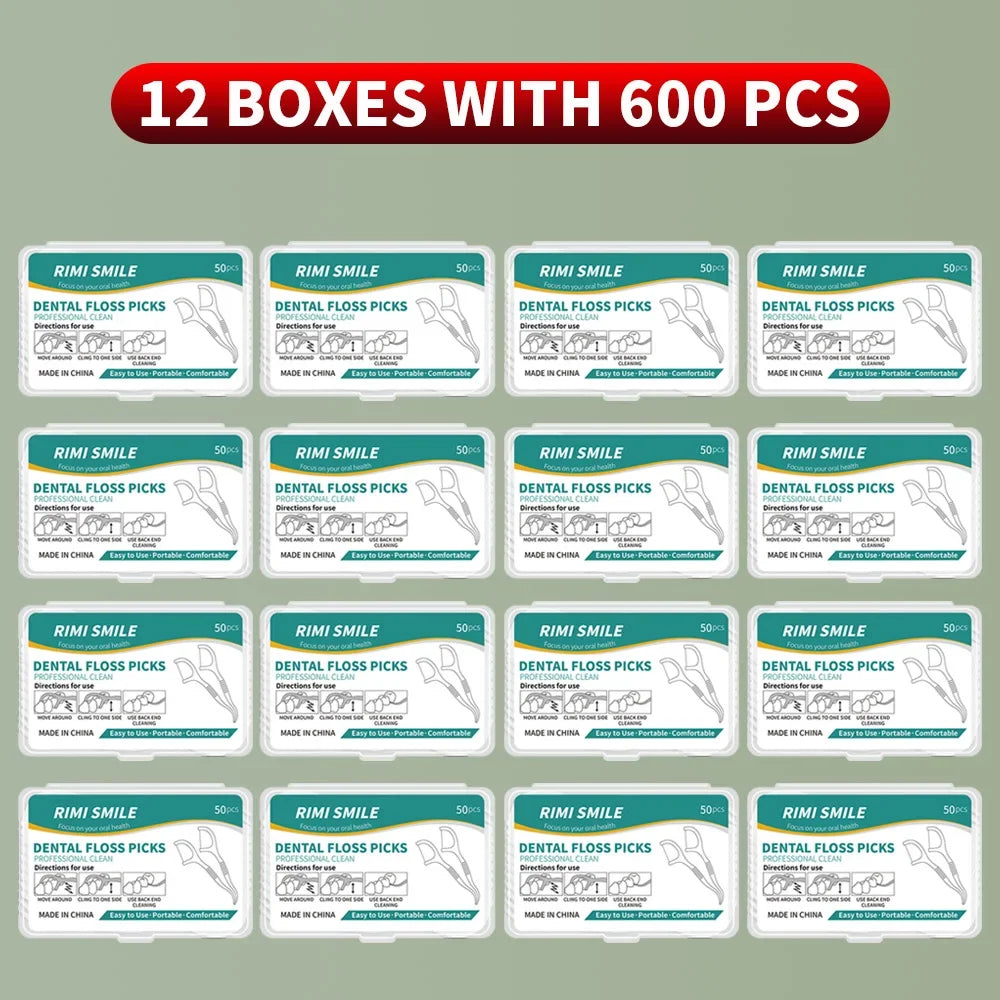 NEW Arrivals Bulk 300/1000PCS Set Dental Floss & Toothpicks Disposable Oral Care Kit Teeth Cleaning Supplies Travel-Friendly Health Care Hygiene Accessories