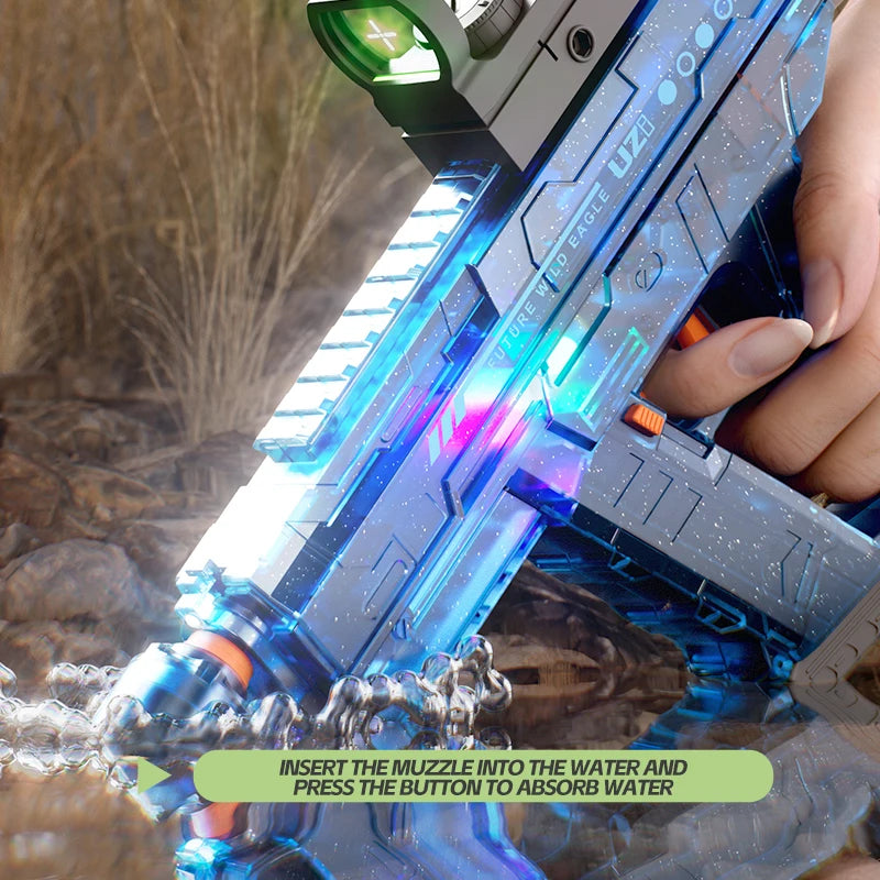 NEW Arrivals UZI Electric Water Gun Toys Beach Water Pool Games Bursts Adult-Children's High-Pressure Strong Charging Energy Water Automatic Water Spray Toy Guns Summer Sports Games Fun Toys Supplies