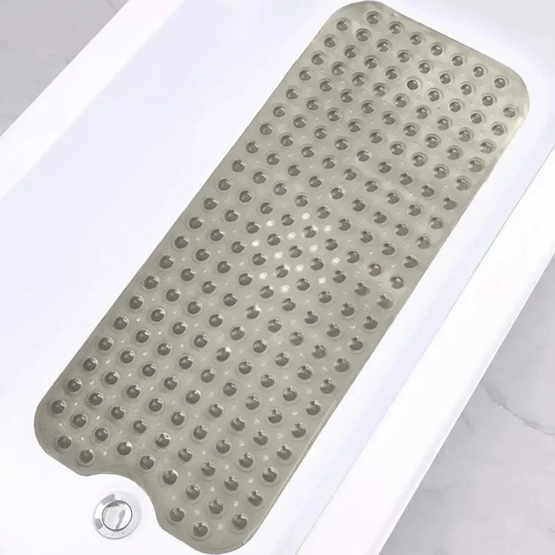 NEW Arrivals 3 Colors 40*100cm Anti-Slip Bathtub Mat PVC Large Bathtub Safety Shower Bathroom Bathtub Mat with Suction Cup Floor Mat Home Bathroom Accessories