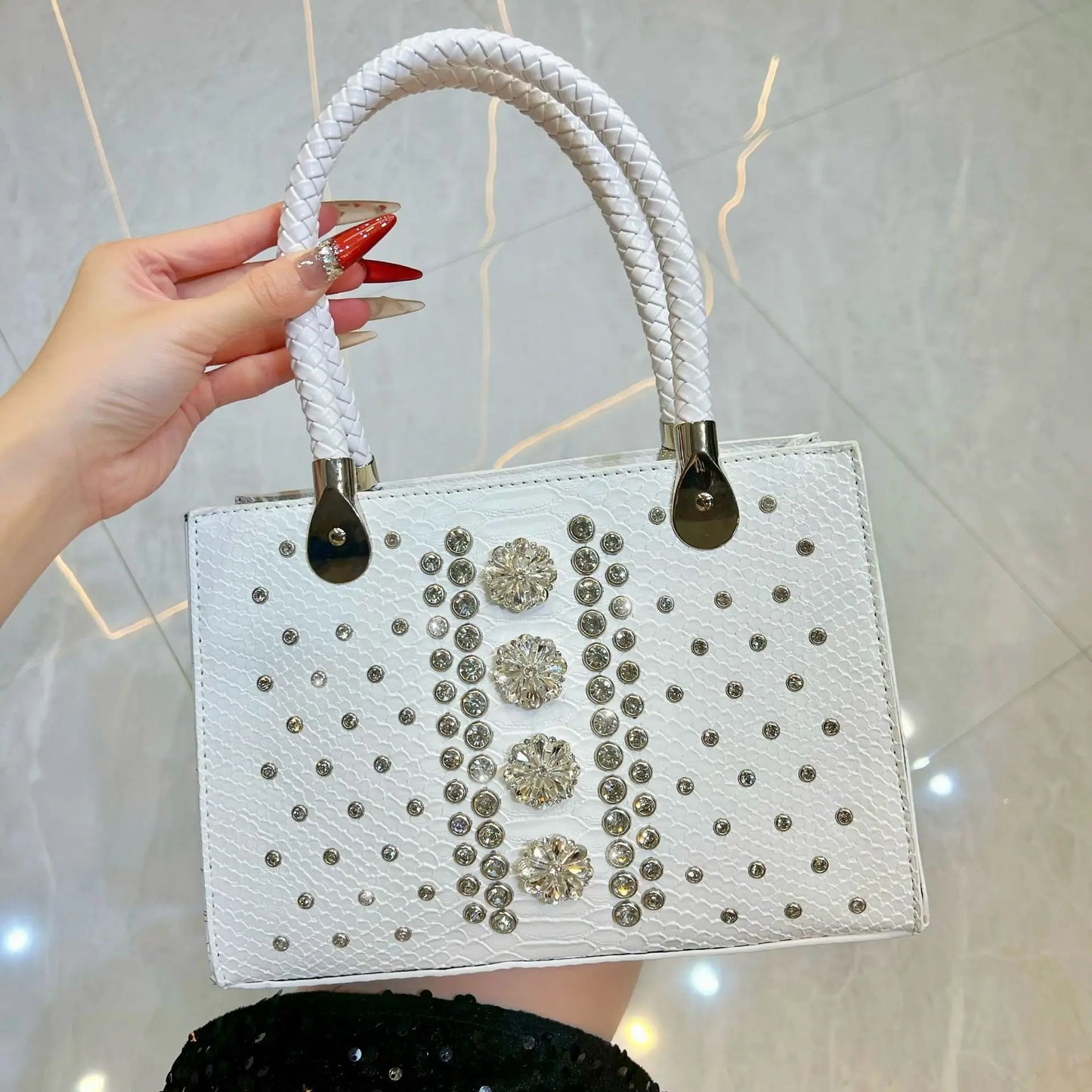 New Evening Wedding Party Women's Bag Luxury Brand Fashion Diamond-Encrusted Women's Handbag High-Quality Business Dinner Shoulder Crossbody Bags