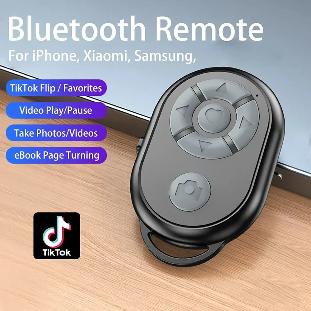 NEW Arrivals Universal Bluetooth Remote for iPhone Xiaomi Samsung Mobile Phone Remote Control Selfie Stick Bluetooth Camera Remote Controller Mobile Cell Phones Accessories