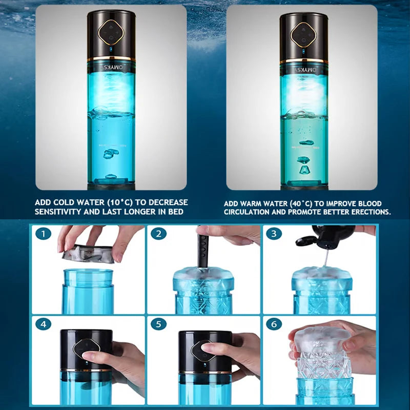 Water Penis Enlarge Vacuum Pump Sex Toys Male Electric Penis Enlargement Extend Pump Automatic Suction Stronger Bigger Erections
