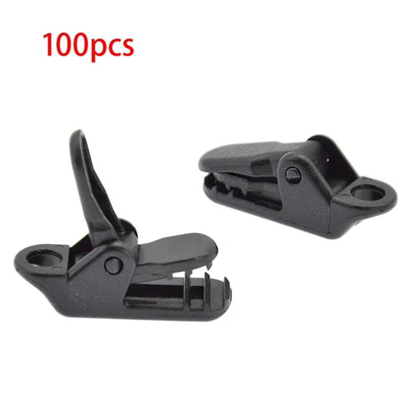 NEW 100PCS Set Tent Awning Canopy Clamp Tarp Canvas Alligator Clip Outdoor Camping Beach Canopy Pull Point Hook Windproof Fixing Clip Camping Hunting Fishing Accessories