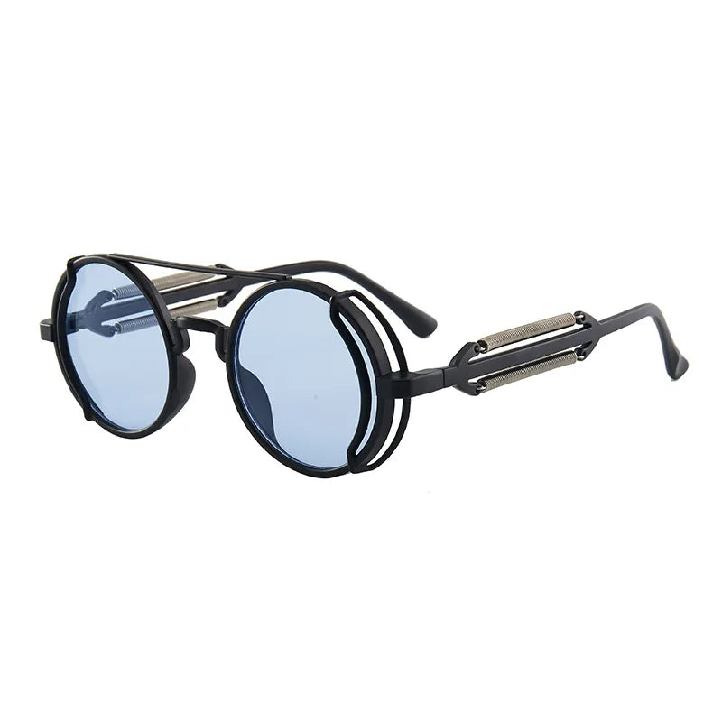 NEW Arrivals 10 Colors Steampunk Sunglasses UV400 Round Frame Design Colored Lenses Glasses Eyewear Gothic Men Women Retro Classic Sunglasses Steampunk Eyewear