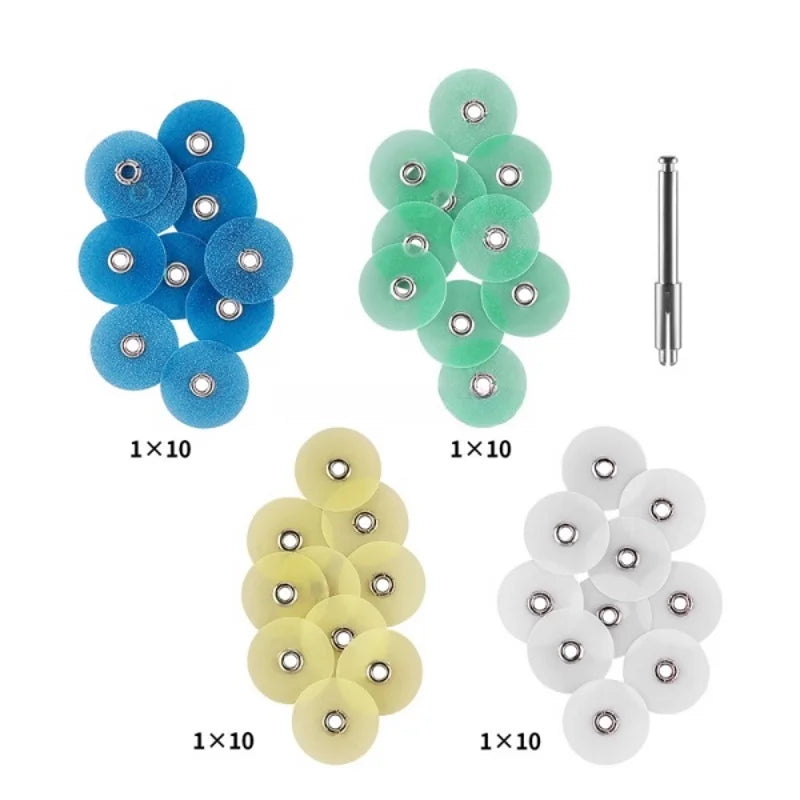 40pcs Or 80pcs/Box Dental Composite Polishing Disc Gross Reduction Contouring Mandrel Stripes Set