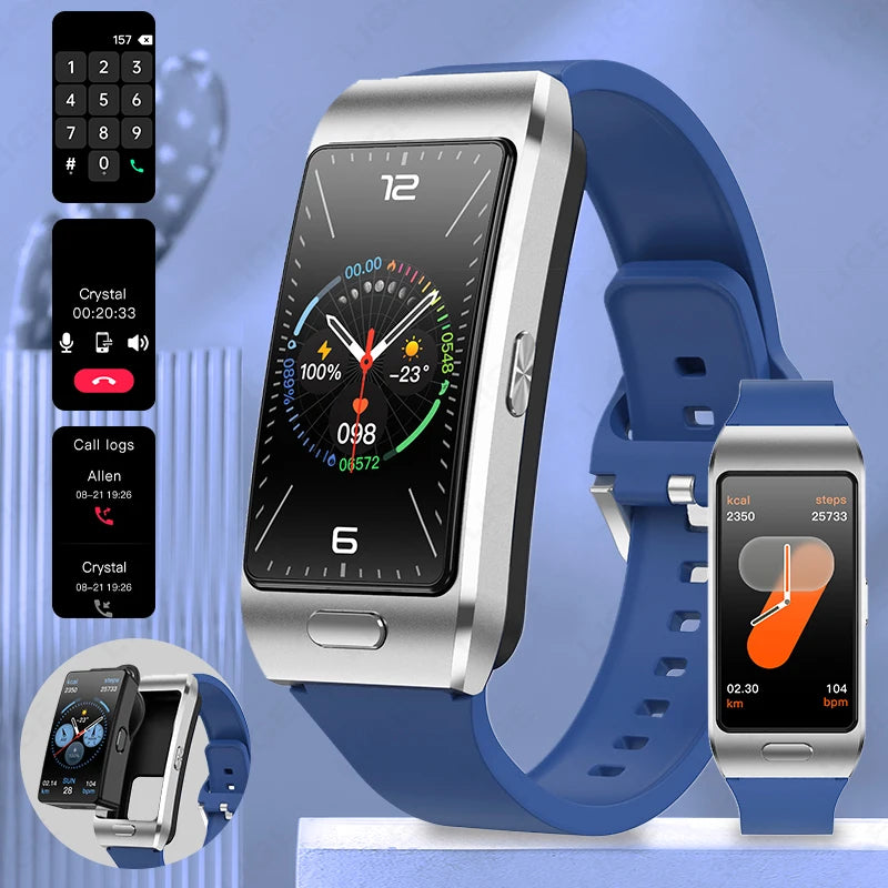 NEW 2 In 1 TWS Headset Smart Watch 1.57" Men Women GPS Touch Screen Sports Fitness ECG Heart Rate Watches Bluetooth Call Music Smartwatch