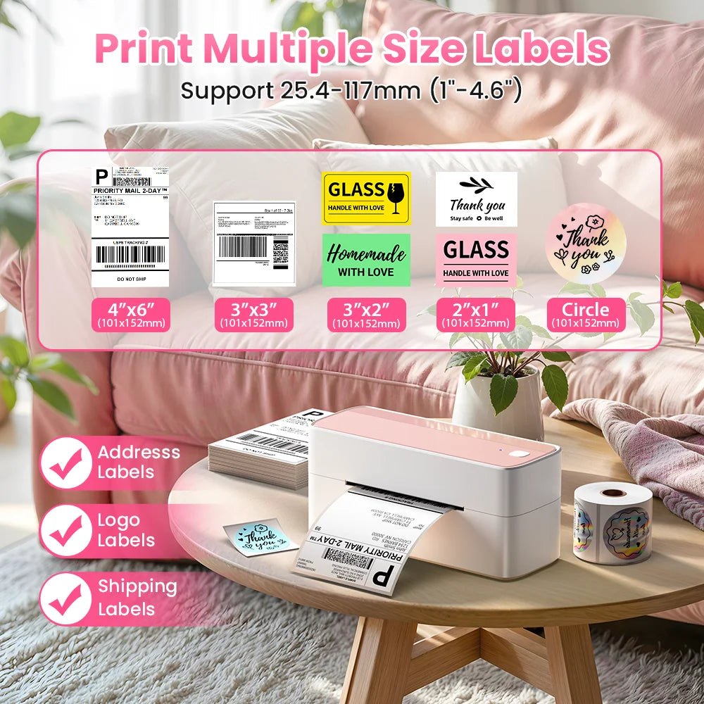 BRAND NEW Original PHOMEMO Wireless Printer 241 Bluetooth Thermal Label Printer Small Shipping Label Printer 4X6 Compatible with iPhone Android Mac Windows Home Office Business
