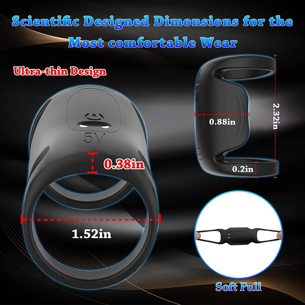 Wearable Penis Sleeve Cock Ring Vibrator Sex Toys for Men Couples Vibrating Rings Penis Delay Trainer Stimulator Man Sexy Toys