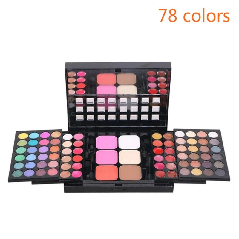 NEW Arrivals 40 Colors Set Glitter Eyeshadow Palette Matte Waterproof Long Lasting Pressed Powder Cosmetics Kit Fashion Women Make-Up Tools Cosmetics Supplies