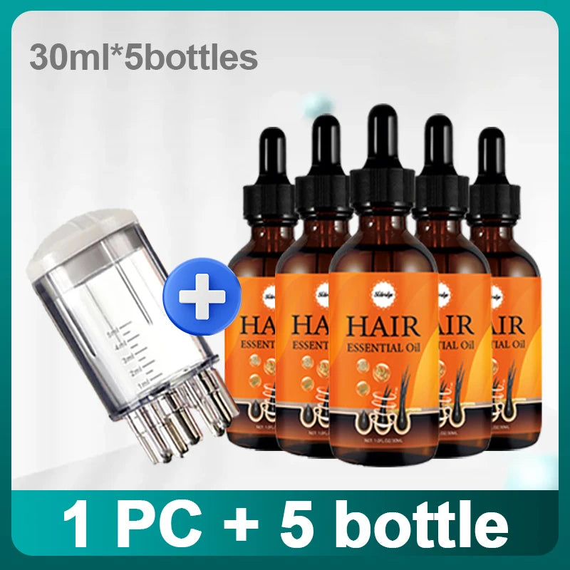 1-22 Bottles Set New Generation Hair Growth Anti-Loss Therapy Treatment Essential Oil with Massage Comb Helping People who Suffer from Appearance Anxiety Hair Care Supplies