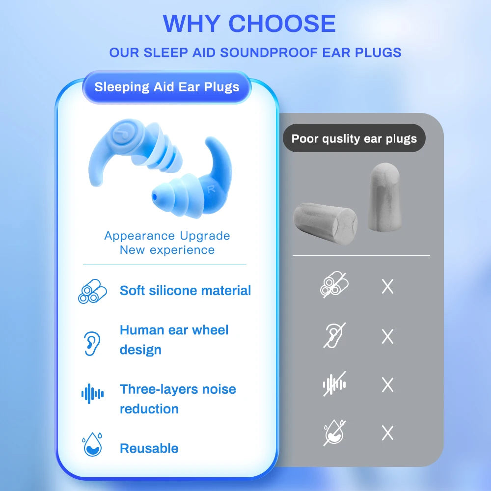 Soundproof Sleeping Ear Plugs Noise Reduction Red For Sleep Swimming Waterproof Earplugs Special Mute Soft Anti Snore Protection