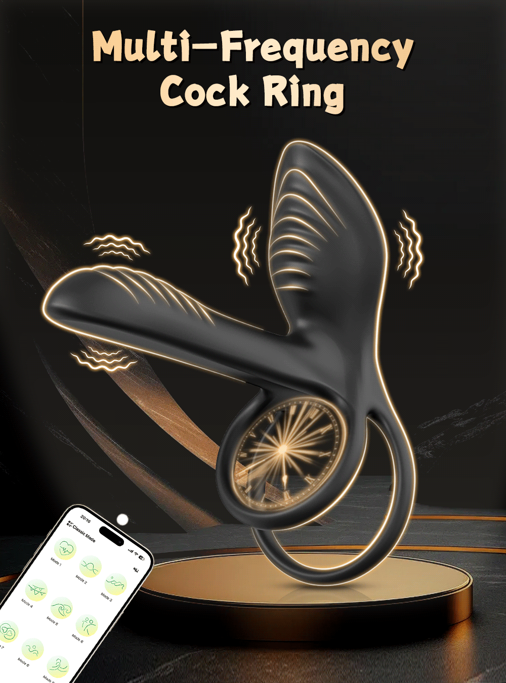 NEW Wireless Bluetooth Vibrating Penis Ring Men Delay Ejaculation Cock Ring Vibrator Clitoris G Spot Stimulation Sex Toys for Couple Adults 18+