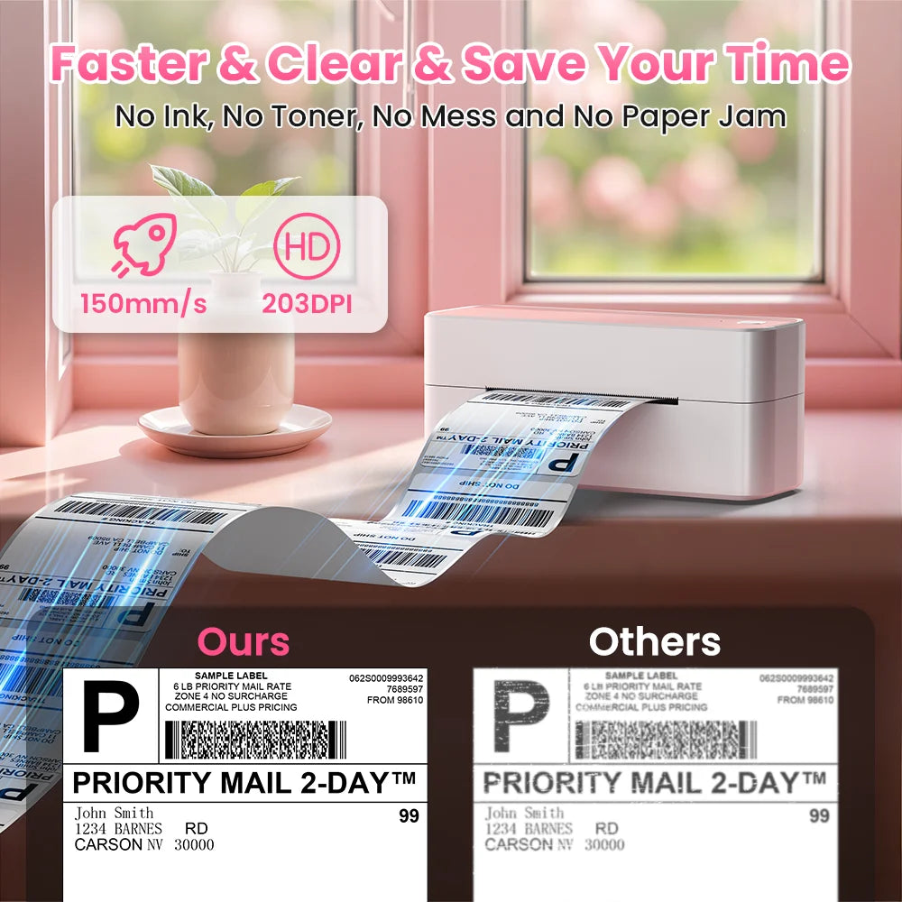 BRAND NEW Original PHOMEMO Wireless Printer 241 Bluetooth Thermal Label Printer Small Shipping Label Printer 4X6 Compatible with iPhone Android Mac Windows Home Office Business
