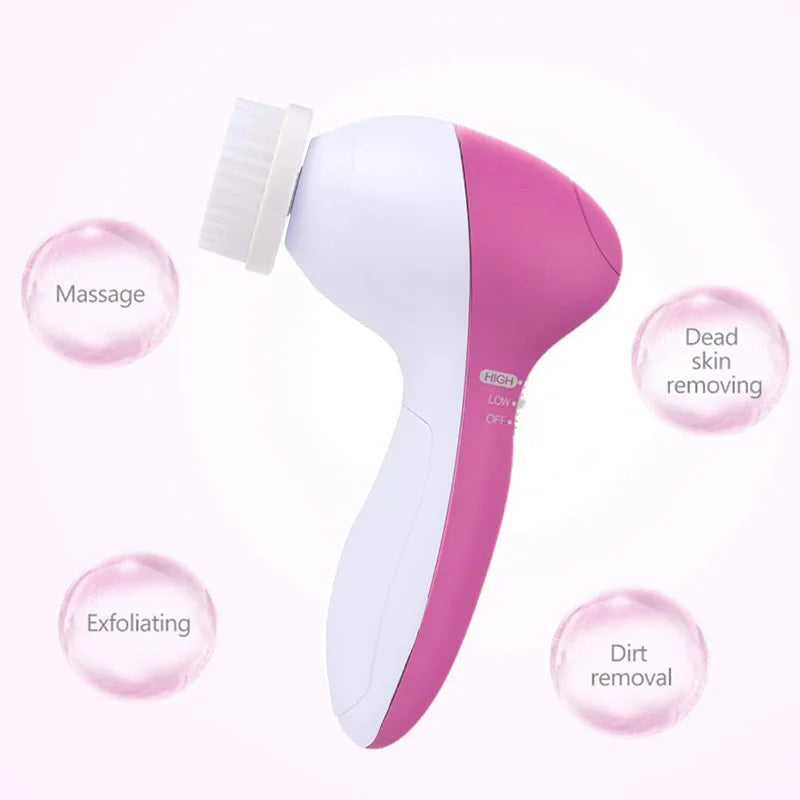 5 in 1 silicone cleanser, Deep Cleanser, pore cleanser, facial massage, skin care, waterproof makeup brush new