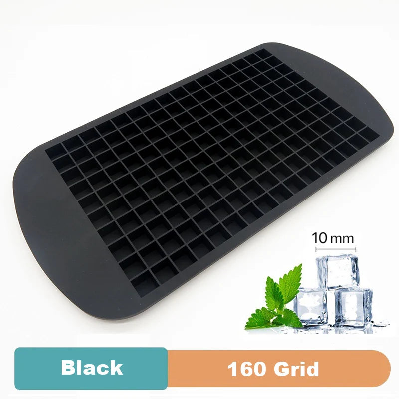 NEW Arrivals 4PCS Set 160 Grid Big Ice Tray Mold Giant Jumbo Large Food Grade Silicone Ice Cube Square Tray Mold DIY Ice Maker Ice Cube Tray for Cocktails