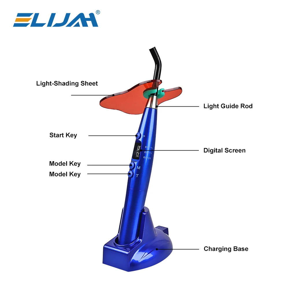 NEW Arrivals Dental Wireless Curing Light Resin Solidification 5W≥1200mw/c㎡ 440-480nm Wavelength Curing Machine With LED Screen Teeth Mouth Hygiene Tools Health Care Supplies