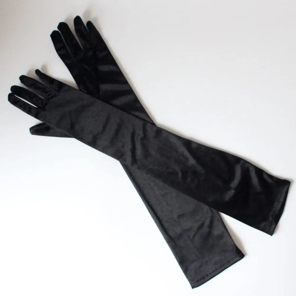 NEW Luxury Opera Satin Gloves Elegant Purple Red Black White Bridal Party Gloves for Wedding Prom One Size Fashion Stretch Women purple Gloves Girls Ladies Luxury Fashion Apparel Accessories Clothing Supplies