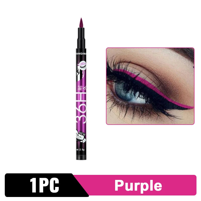 Liquid Eyeliner Quick-Dry Waterproof Eyeliner Pencil 36H Long-Lasting Black Liquid Eye Liner Pen Makeup Cosmetics Tool Beauty