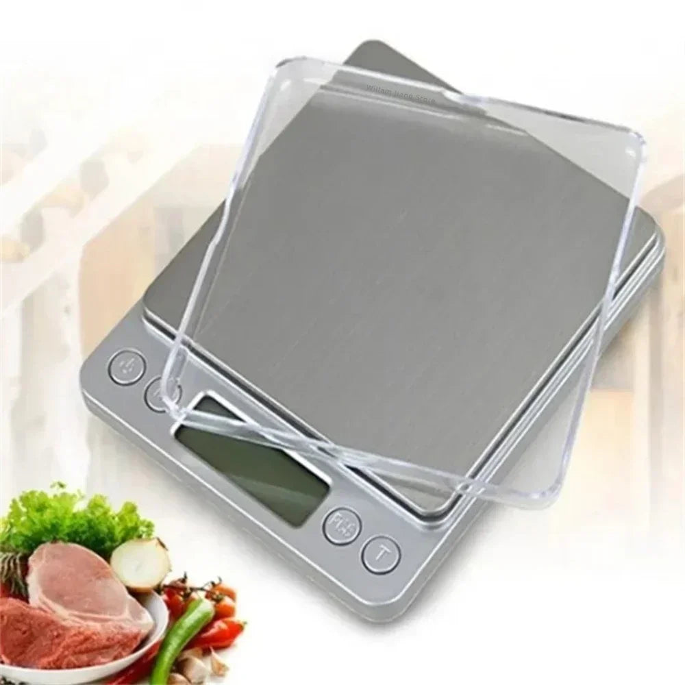 NEW 3KG Measuring Tools Kitchen Mini Pocket Digital Scale Gold Stainless Steel 3000g Precision Jewelry Electronics Scales Dining Bar
