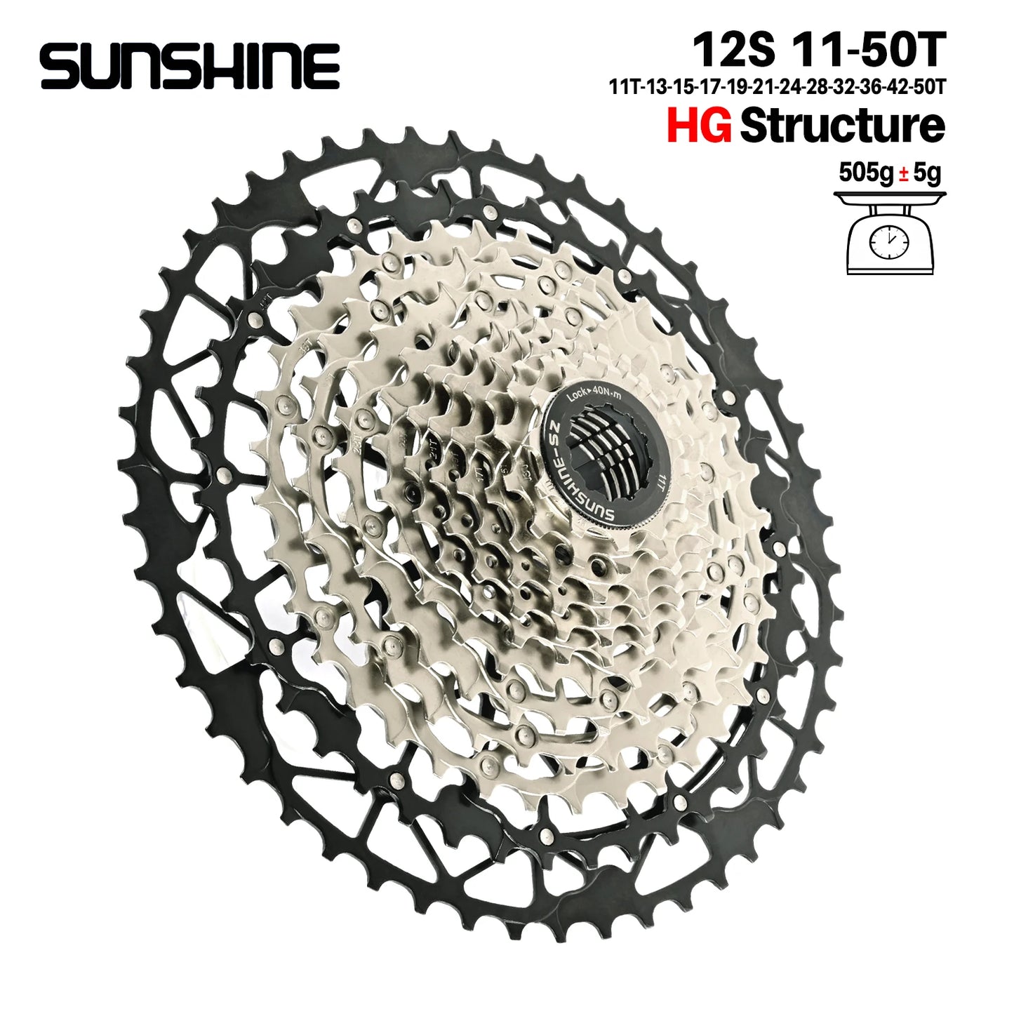 Ultralight Bicycle Cassette Freewheel Carbon Steel Material 9/10/11/12/13 Speed HG Structure Sprocket for Mountain Bike Bicycle Accessories Sports Supplies
