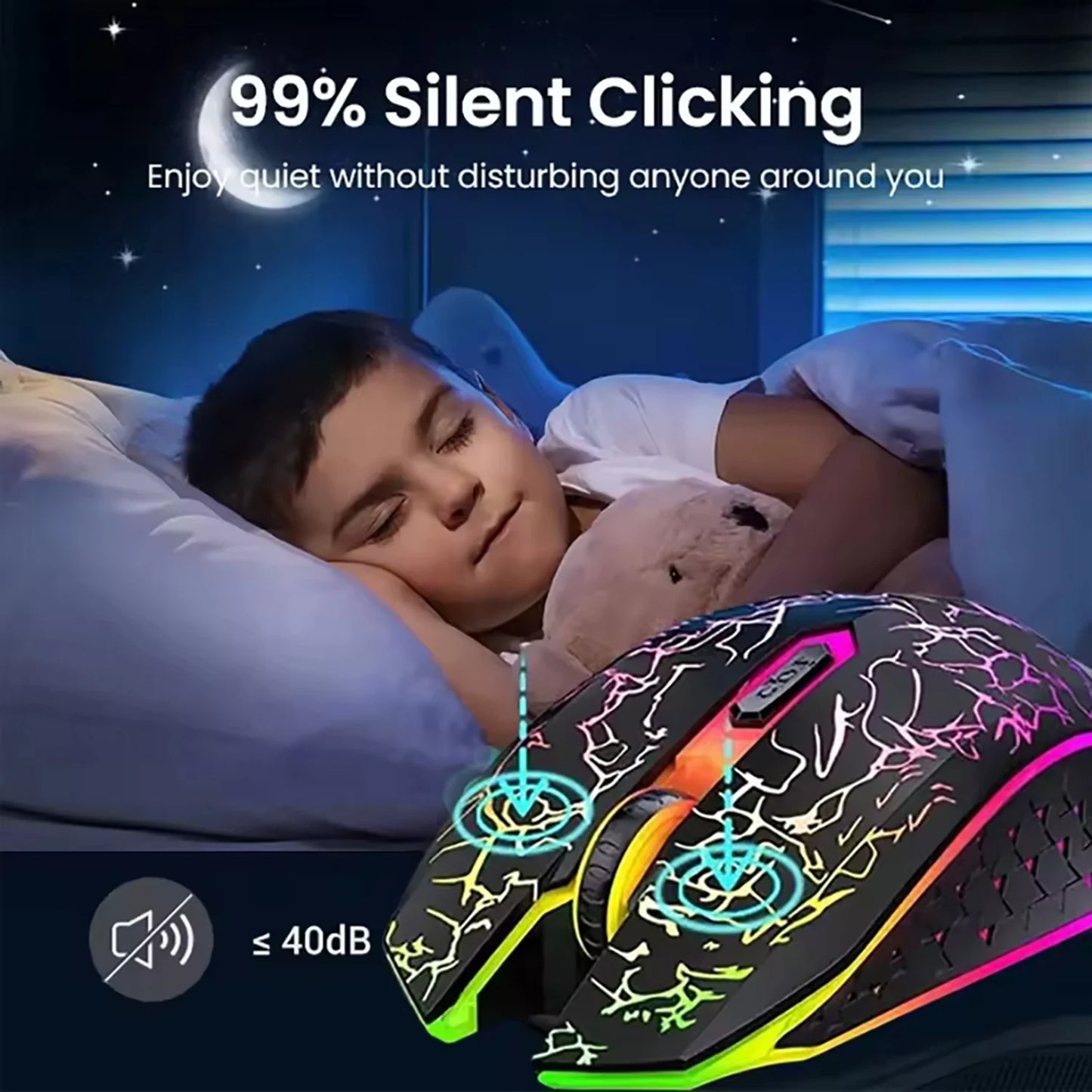 NEW Arrivals 2.4G Bluetooth Wireless Mouse Gaming Mouse Silent Mouse Rechargeable Mouse 800-1200-1600 DPI Mouse Mice for PC Laptop Mac Book Electronic Accessories