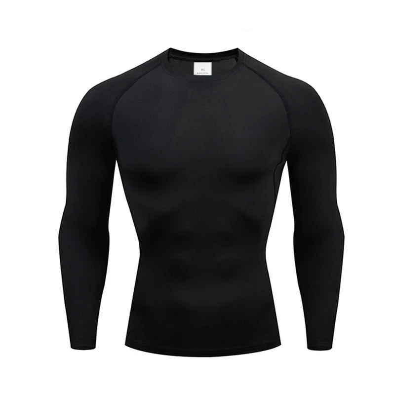 NEW S-3XL 5 Colors Men Compression Running T-Shirt Fitness Tight Long Sleeve Sport T-shirt Training Jogging Shirts Gym Sportswear Quick Dry Sports Clothes