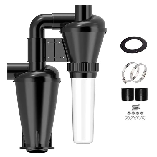 NEW Arrivals Double Filtration - Cyclone Dust Collector Set for Living Room Bedroom Woodworking DIY with 50mm/2'' Turbocharged Filter Shop Vacuum with Flange Collection Home Smart Appliances