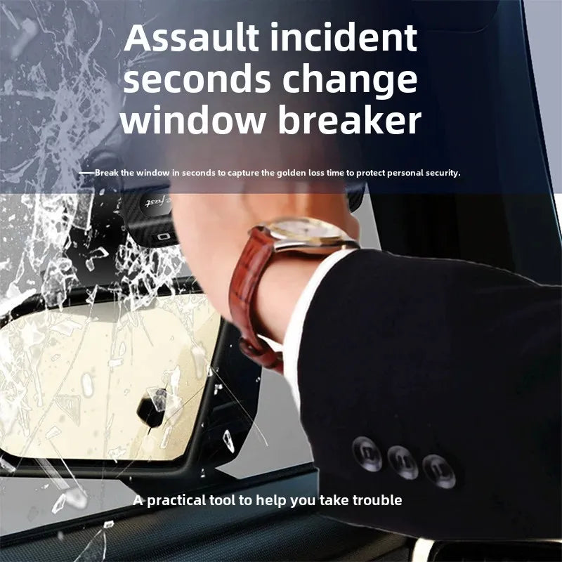NEW Arrivals Multi-Functional Auto Parking Number 2-in-1 Safety Window Breaker Interior Phone Number Car Decoration Temporary Parking License Plate Assault Incident Accidents Cars Accessories