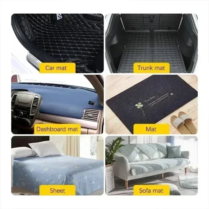 NEW Arrivals 100PCS Set Super Strong Sewing Double Sided Carpet Fixing Sticker Self Adhesive Car Carpet Fixed Patch Fastener Sheets Sofa Floor Foot Mats Anti Skid Grippers