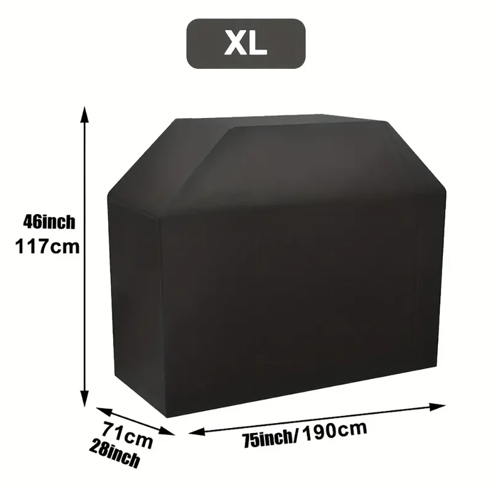 NEW S(80x60CM) XXL(190x17x117CM) BBQ Grill Barbeque Cover Anti-Dust Waterproof Weber Heavy Duty Charbroil BBQ Cover Outdoor Rain Protective Barbeque Cover
