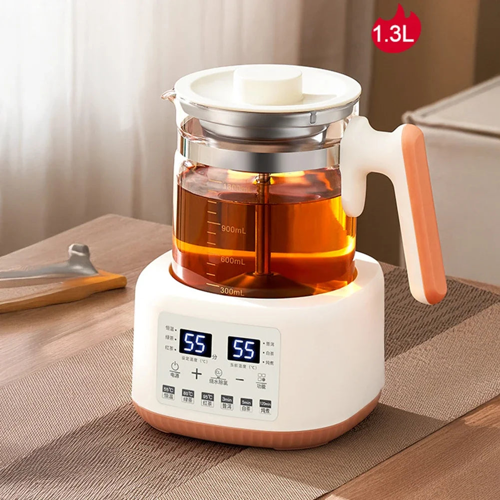 NEW Arrivals Multifunctional Electric Thermostatic Kettle Digital Screen 1.3L Tea Automatic Maker Baby Constant Temperature Milk Regulator Steam Spray Home Office Travel Camping Picnic Household Drinkware Appliances Supplies