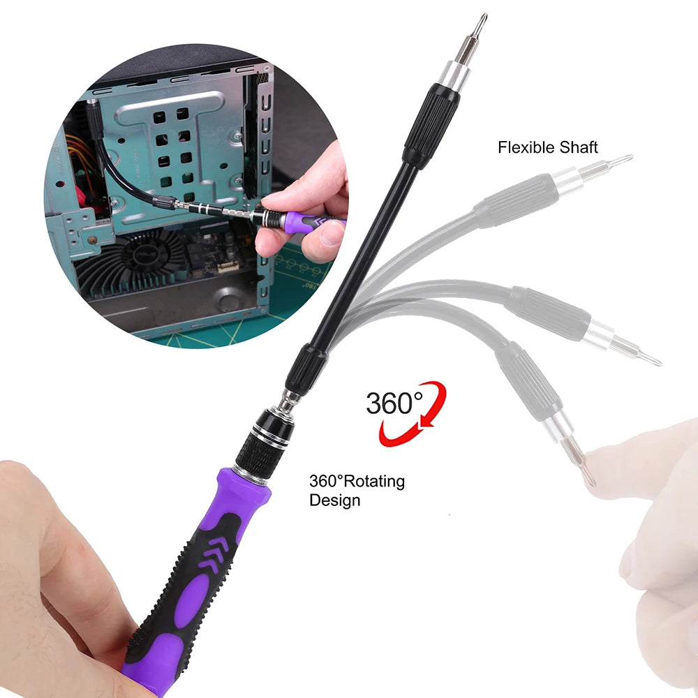 NEW Arrivals 170PCS In 1 Set Precision Screwdriver Set Magnetic Screw Driver Bits Torx Hex Bits iPhone Computer TV Mobile Phone Laptop Tablets Drone Professional Handle Repair Tool Kit