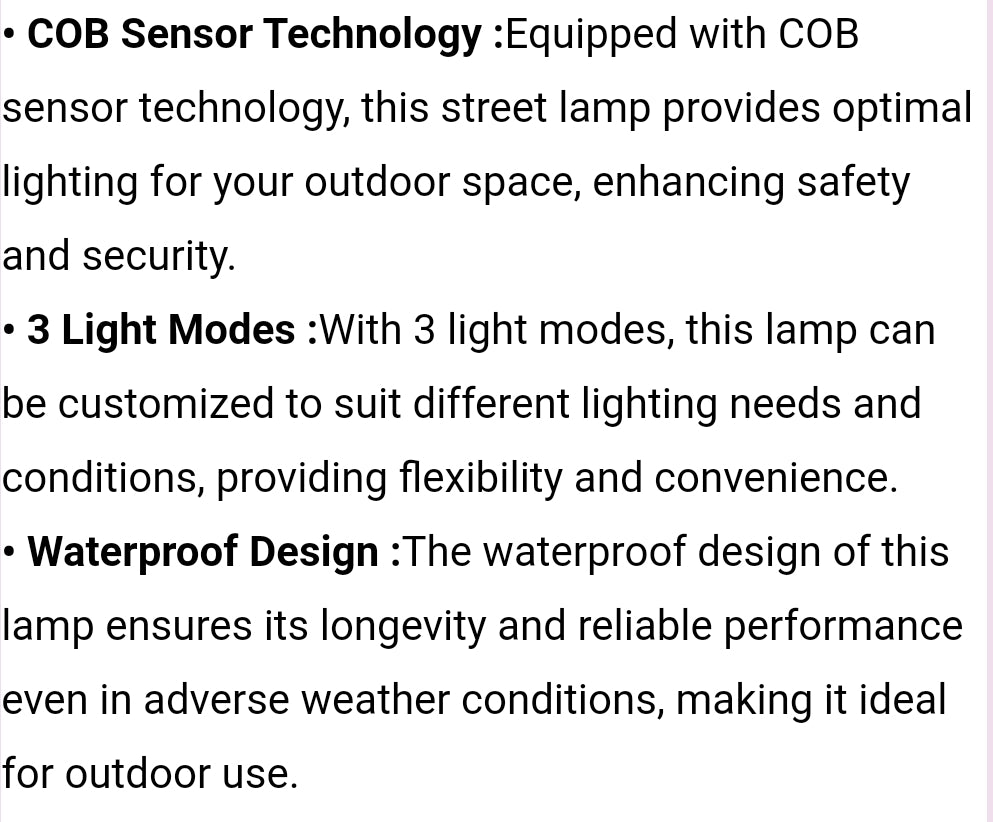 108 COB Sensor Street Lamp 3 Light Modes Outdoor Waterproof Security Solar Lamps for Garden Patio Path Remote Control Light