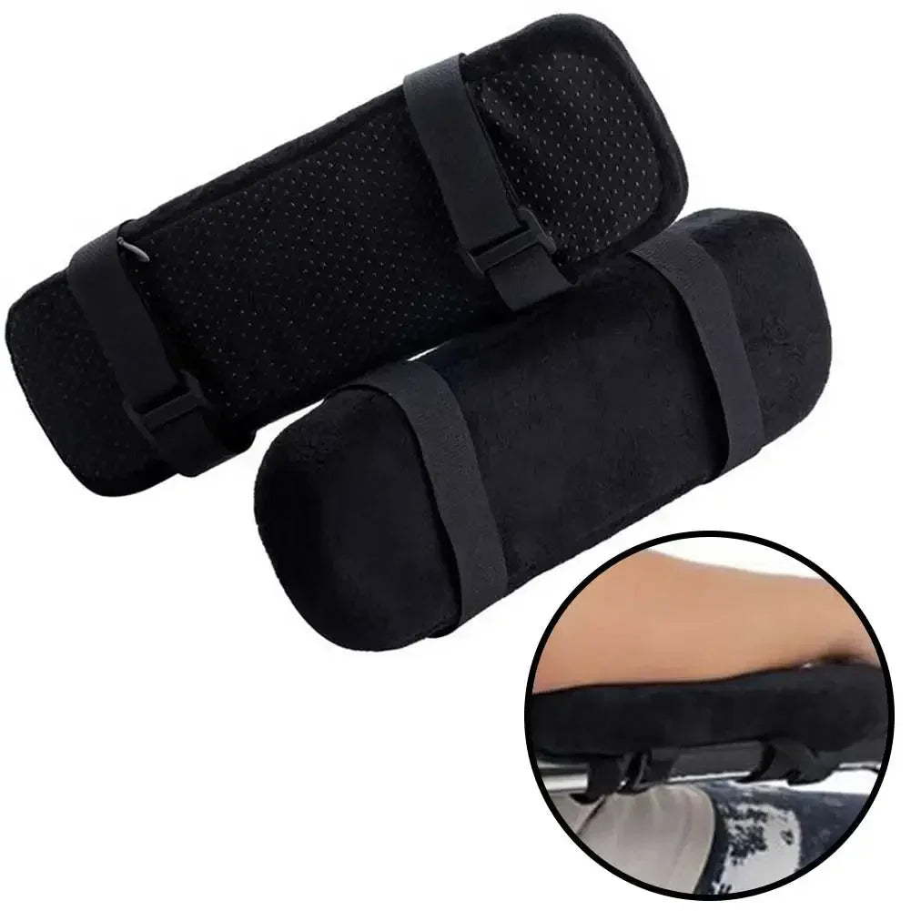 NEW Arrivals 2PCS Soft Armrest Cushion Memory Foam Home/Office Chair Arm Rest Covers Computer Gaming Elbow Cushion, Removable Washable Set