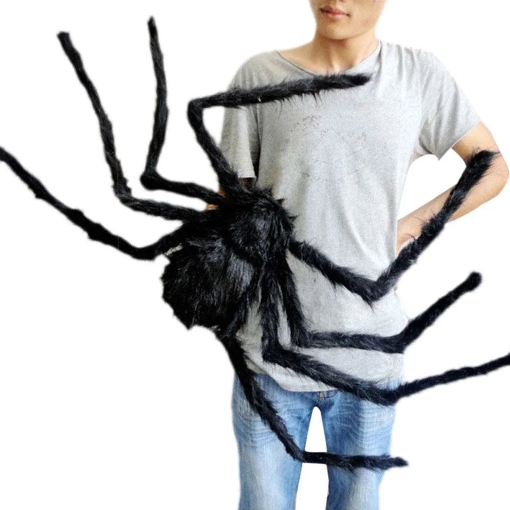 NEW 30-200CM Halloween Big Plush Spider Halloween Decoration Party Props Outdoor Big Spider Decoration Chamber Trick A Prank Big Spider